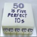 50 is 5 Perfect 10s Cake (D, V)